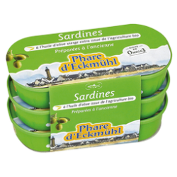 Sardines a l'huile d'olive bio